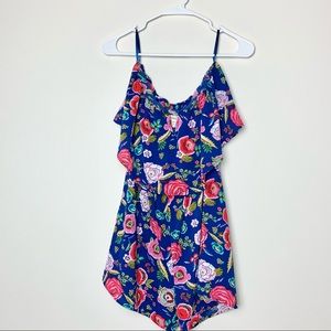 Monteau boutique strapless floral romper